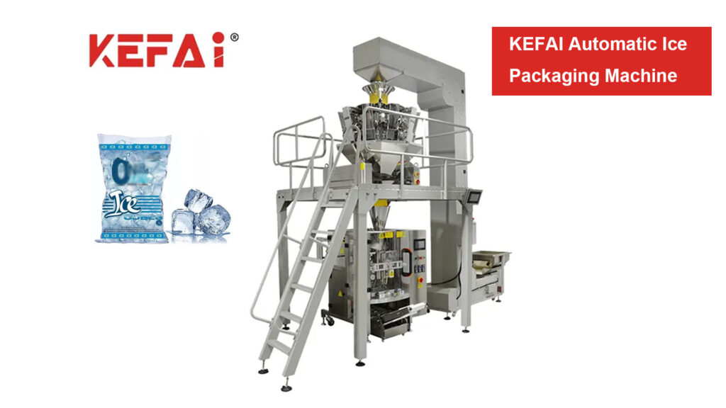 KEFAI آٹومیٹک ملٹی ہیڈ ویجر VFFS پیکنگ مشین ICE کیوب