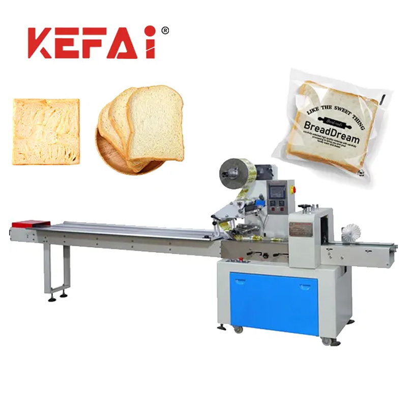 KEFAI فلو پیک روٹی پیکنگ مشین